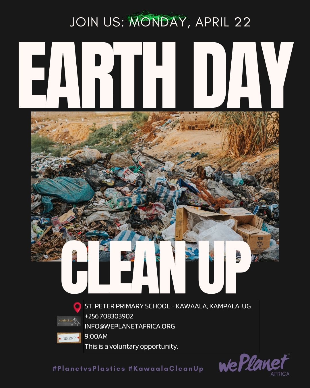 Join wePlanet Africa in the Kampala Cleanup