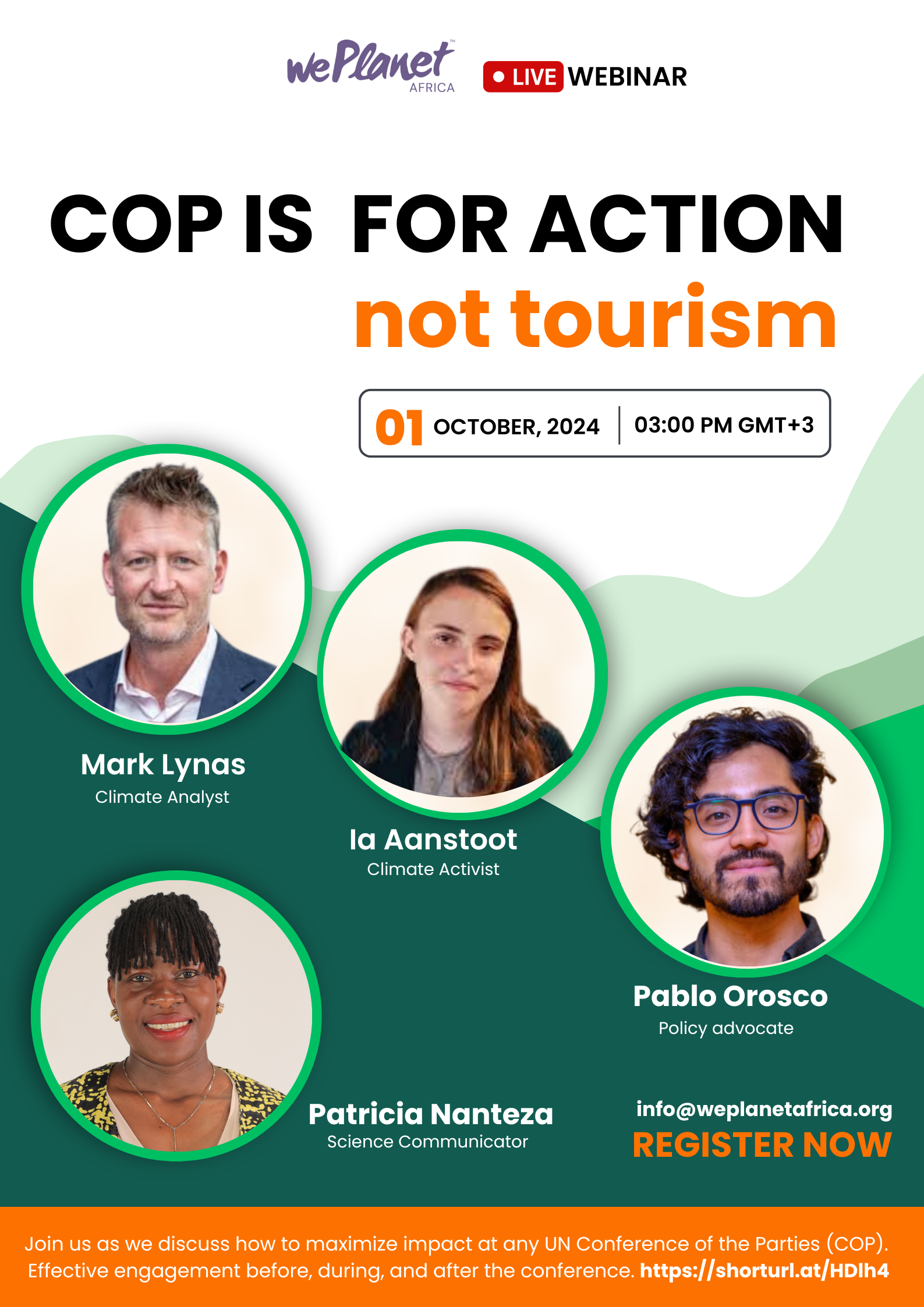 COP is for ACTION not tourism Webinar